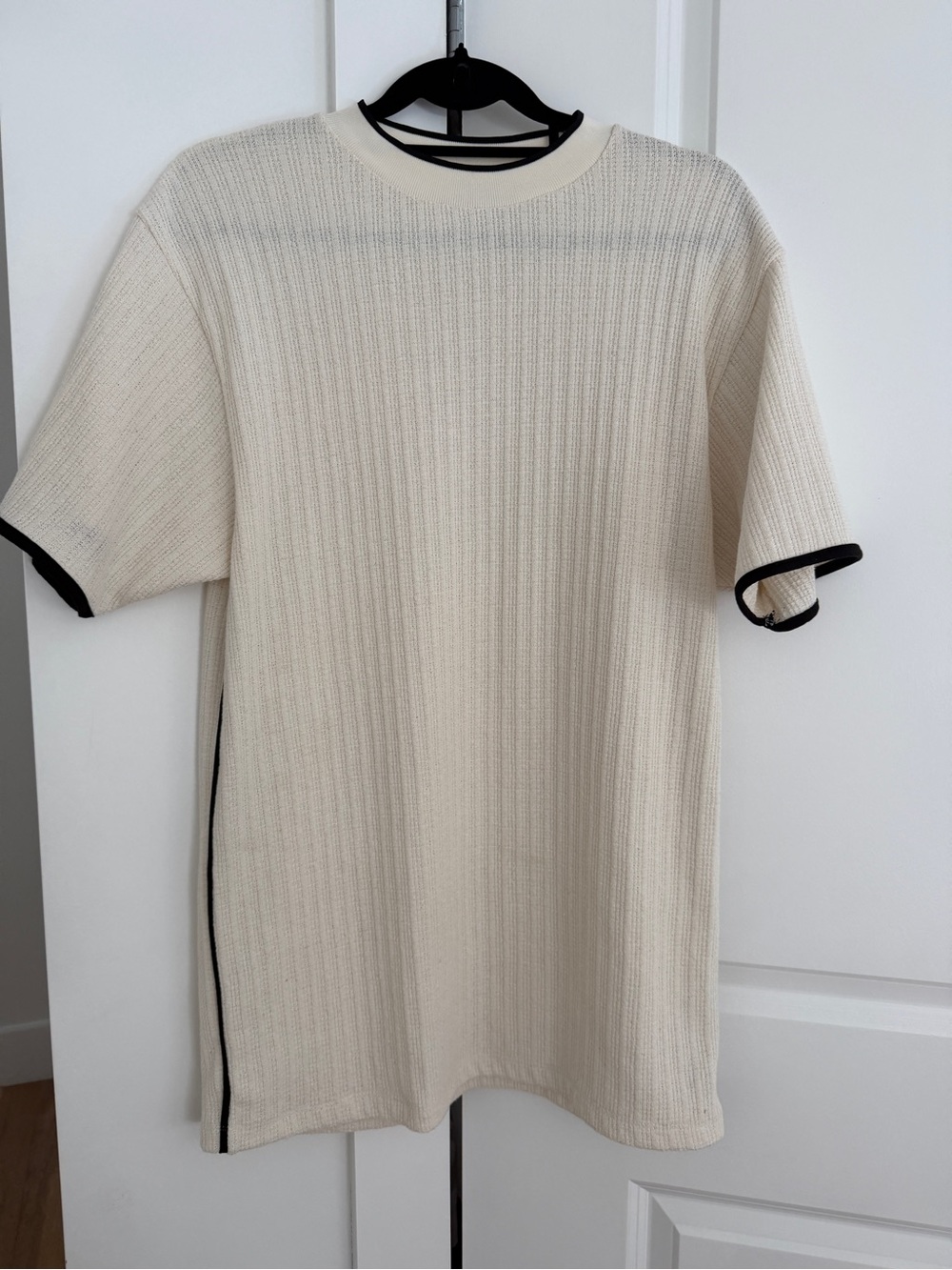 ASOS Cream Mini Dress with Black Trim